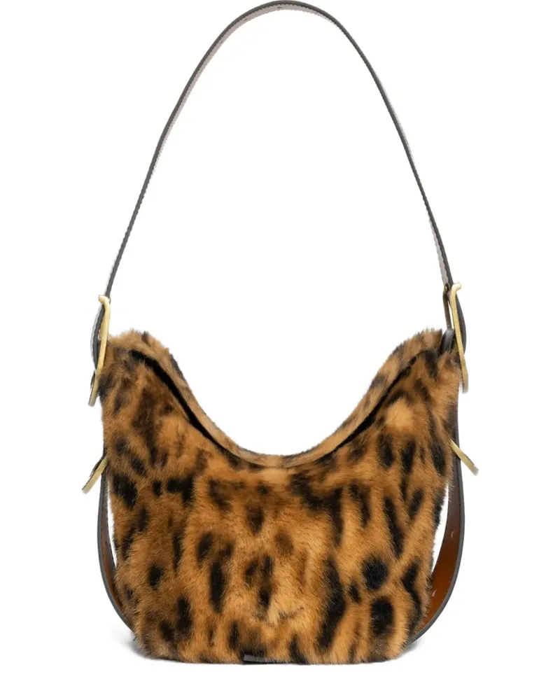 Zadig & Voltaire Schultertasche mit Leoparden-Print - Braun Braun
