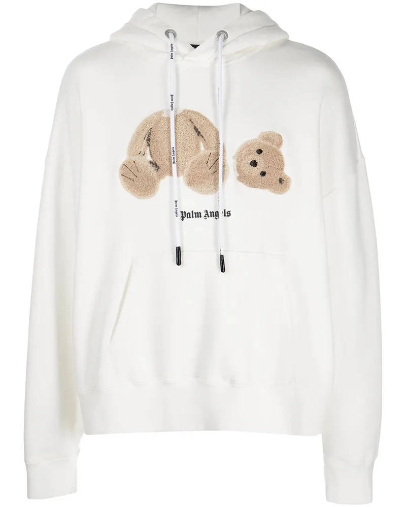Palm Angels Hoodie mit Teddy-Print - Weiß Weiß