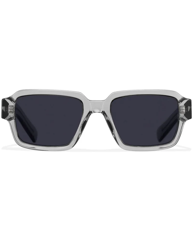 Prada Sonnenbrille mit eckigem Gestell - Grau Grau