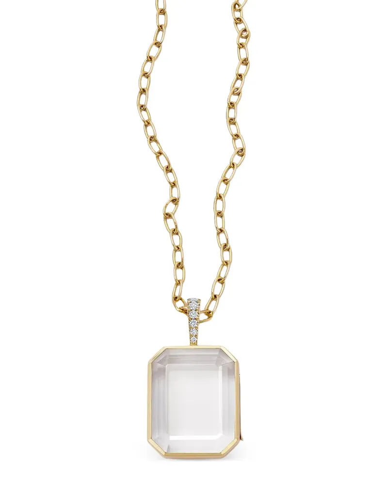 Loquet 18kt Gelbgoldhalskette mit Diamanten Gold