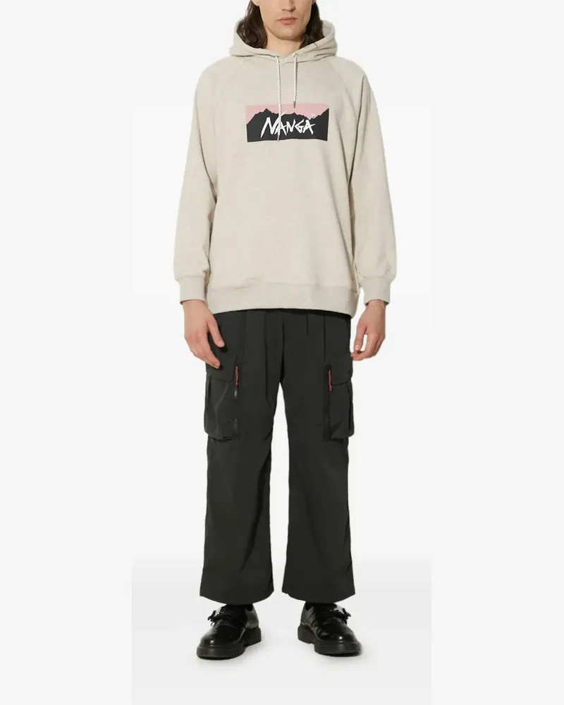 Nanga Hoodie mit Logo-Print - Nude Nude