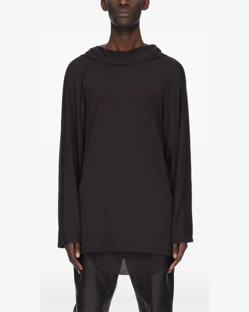 Rick Owens Langärmeliger Hoodie - Schwarz Schwarz