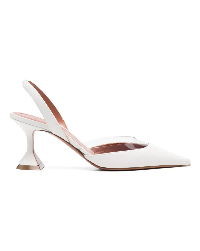 Amina Muaddi Lara Slingback-Pumps - Weiß Weiß