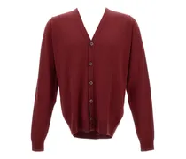 Cardigan mit V-Ausschnitt - Rot