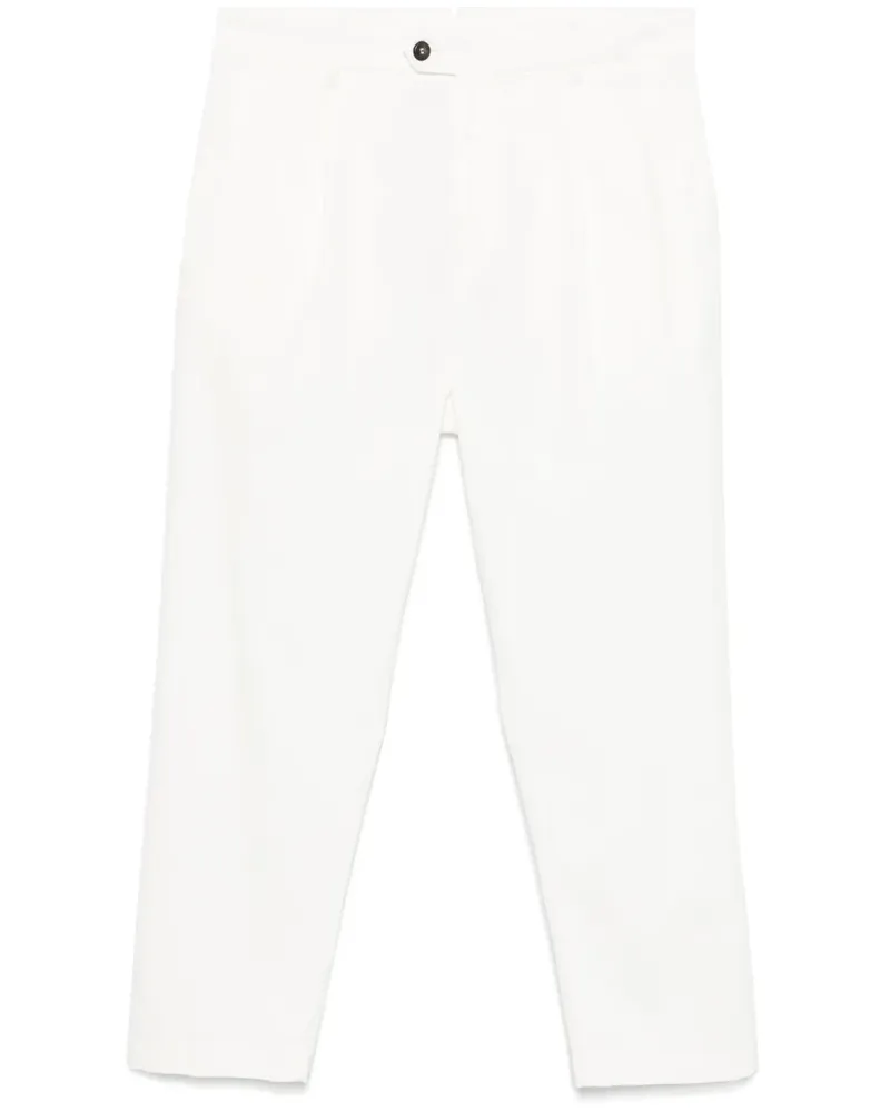Eleventy Hose mit Tapered-Bein - Weiß Weiß