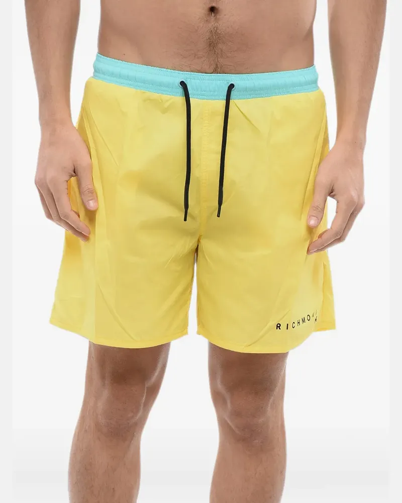 John Richmond Badeshorts mit Kordelzug - Gelb Gelb