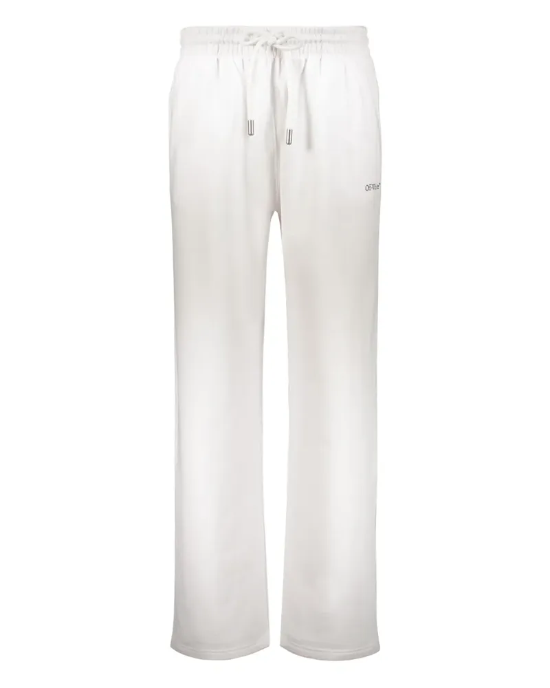 OFF-WHITE logo-print trousers - Weiß Weiß