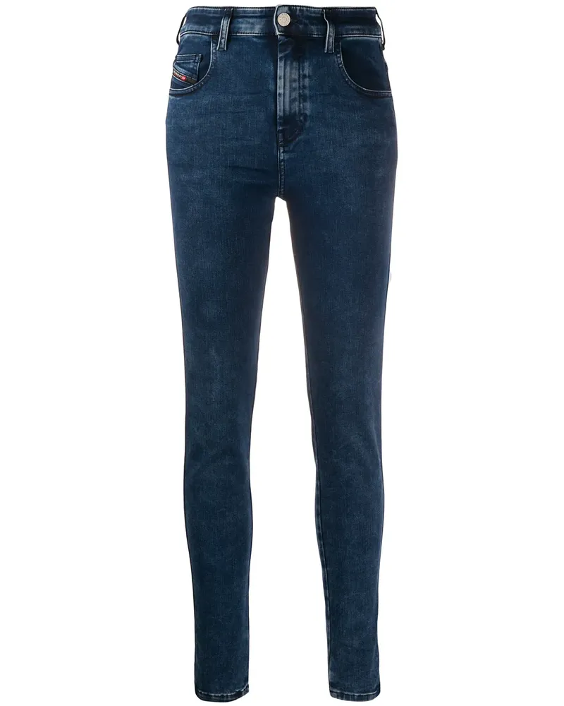 Diesel Taillenhohe Skinny-Jeans - Blau Blau