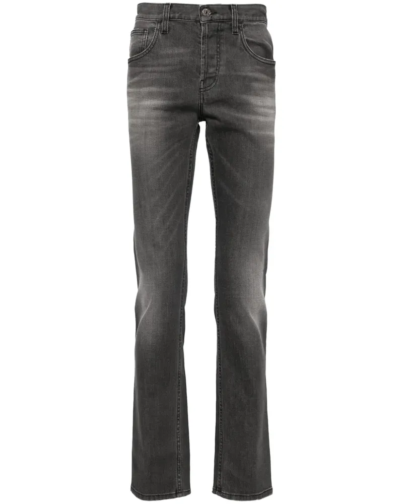 Gucci Gerade Jeans im Distressed-Look - Grau Grau