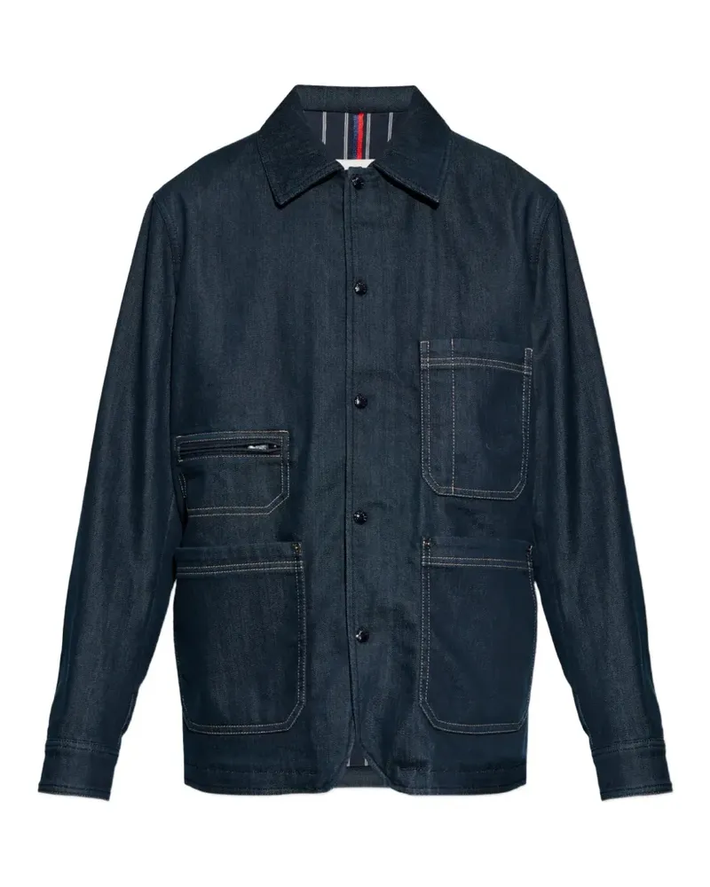 Moncler Haderu Jacke mit Logo-Patch - Blau Blau