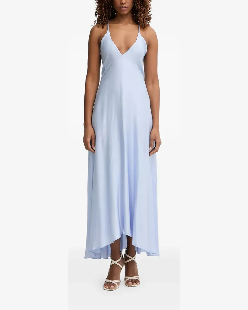 HAVEONE criss-cross back-tie dress - Blau Blau
