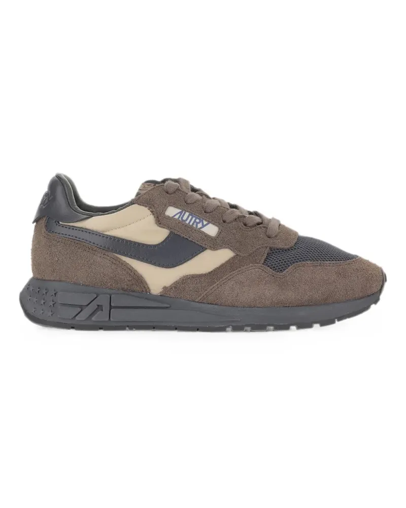 AUTRY logo-patch panelled sneakers - Braun Braun
