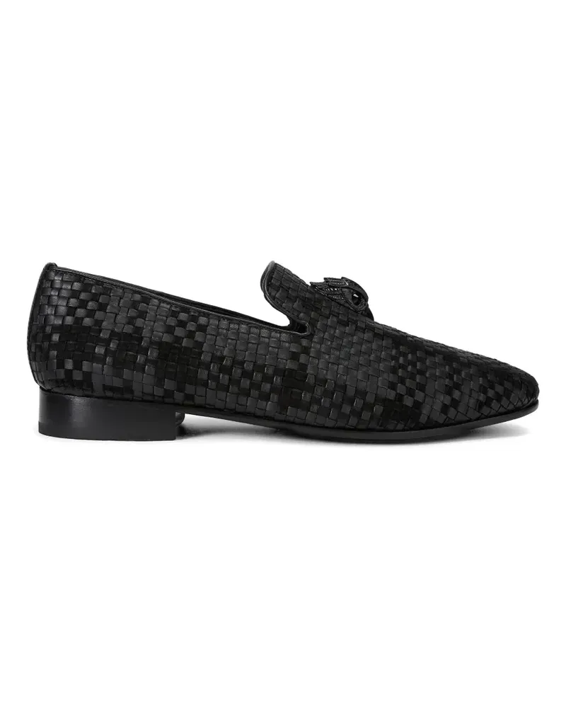 Kurt Geiger Gewebte Ace Stud Loafer - Schwarz Schwarz