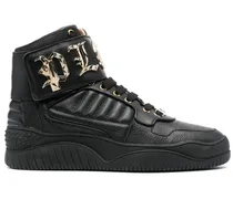 High-Top-Sneakers mit Logo - Schwarz