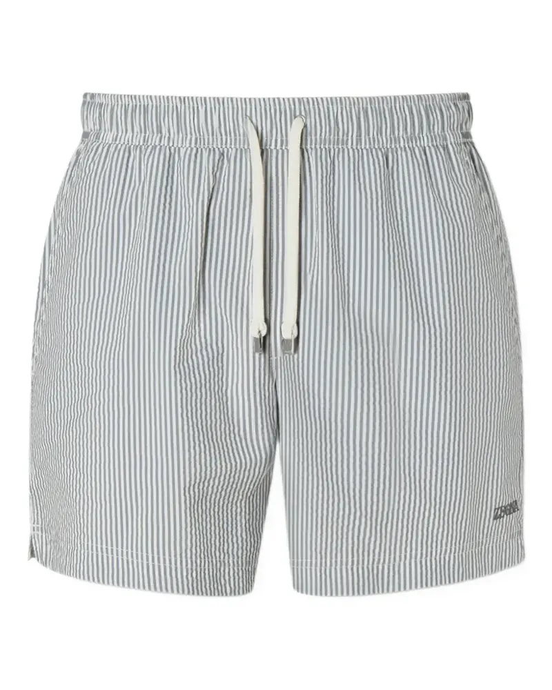 Ermenegildo Zegna Gestreifte Badehose - Weiß Weiß