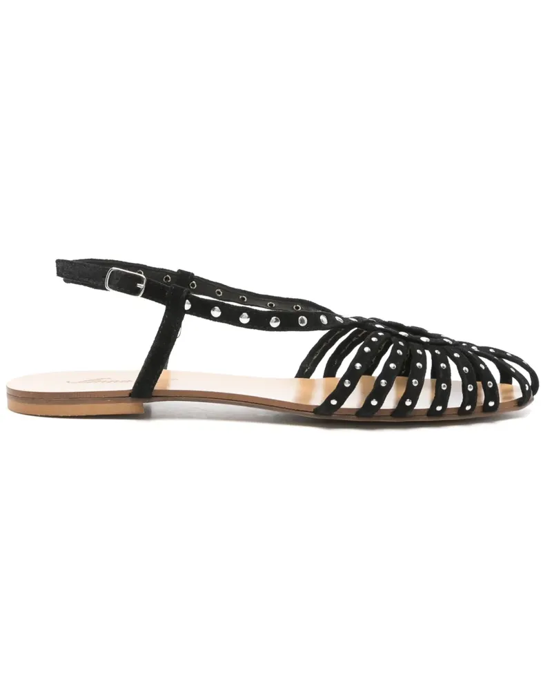 Anna F. Sandalen aus Wildleder - Schwarz Schwarz