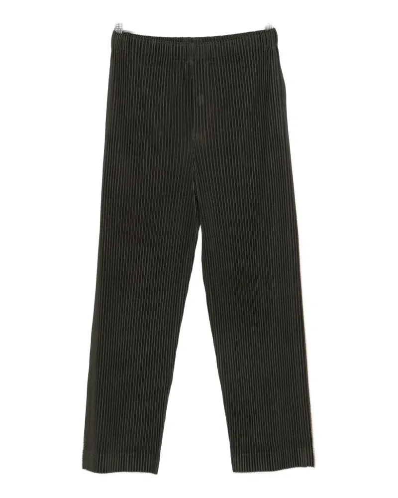 Issey Miyake pleated side-stripe trousers - Braun Braun