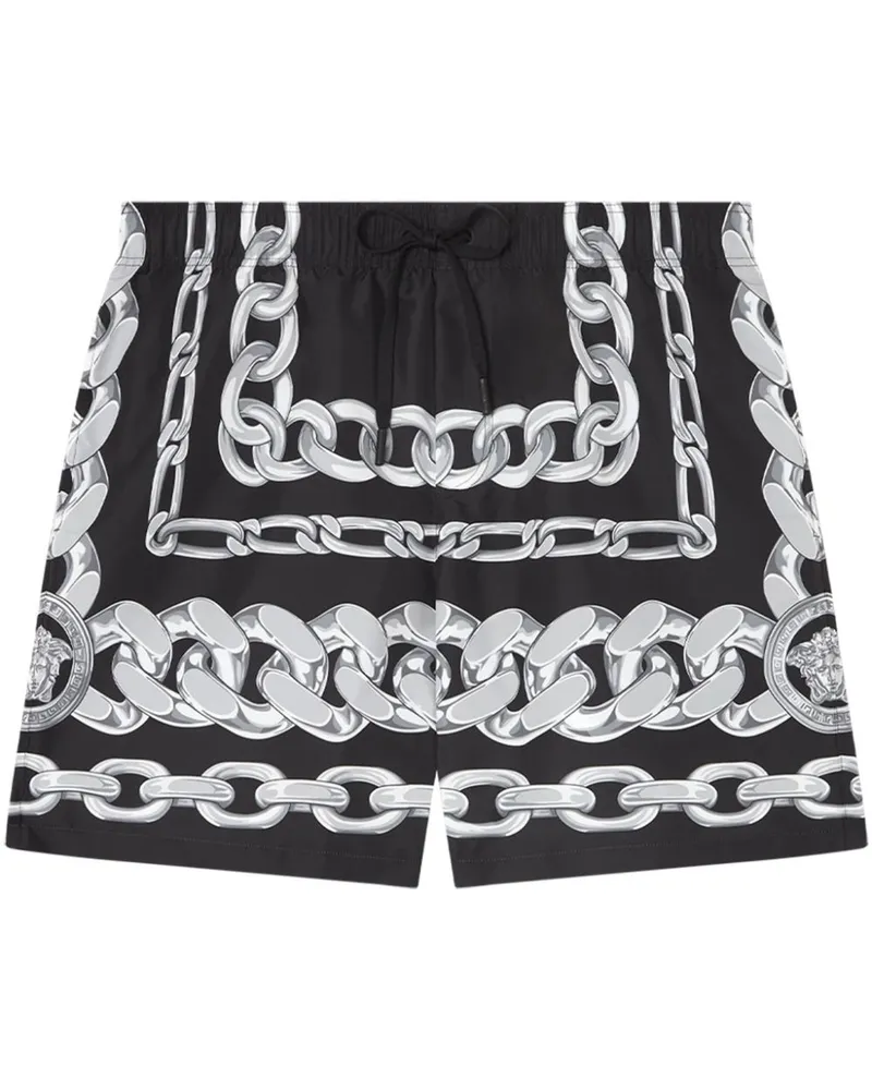 Versace Medusa Chains Badeshorts - Schwarz Schwarz
