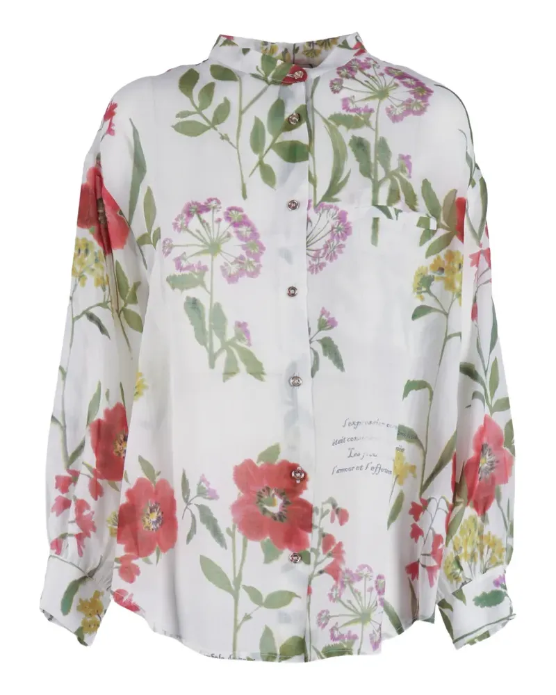 SHIRTAPORTER floral-print blouse - Weiß Weiß