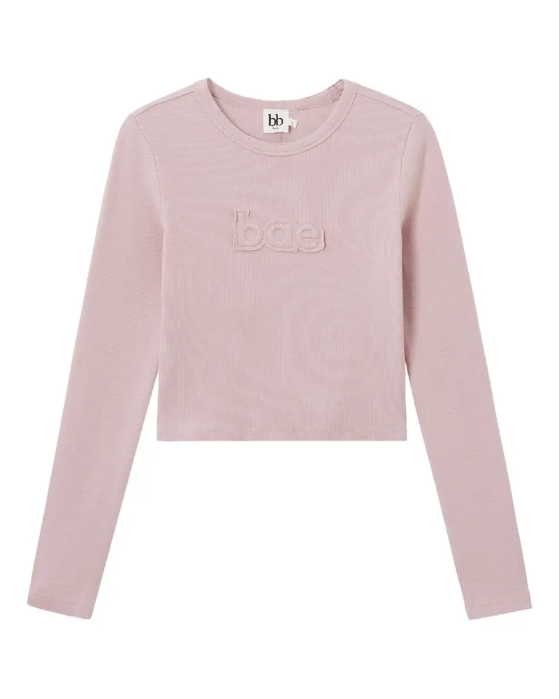 b+ab Langarmshirt mit Prägung - Rosa Rosa