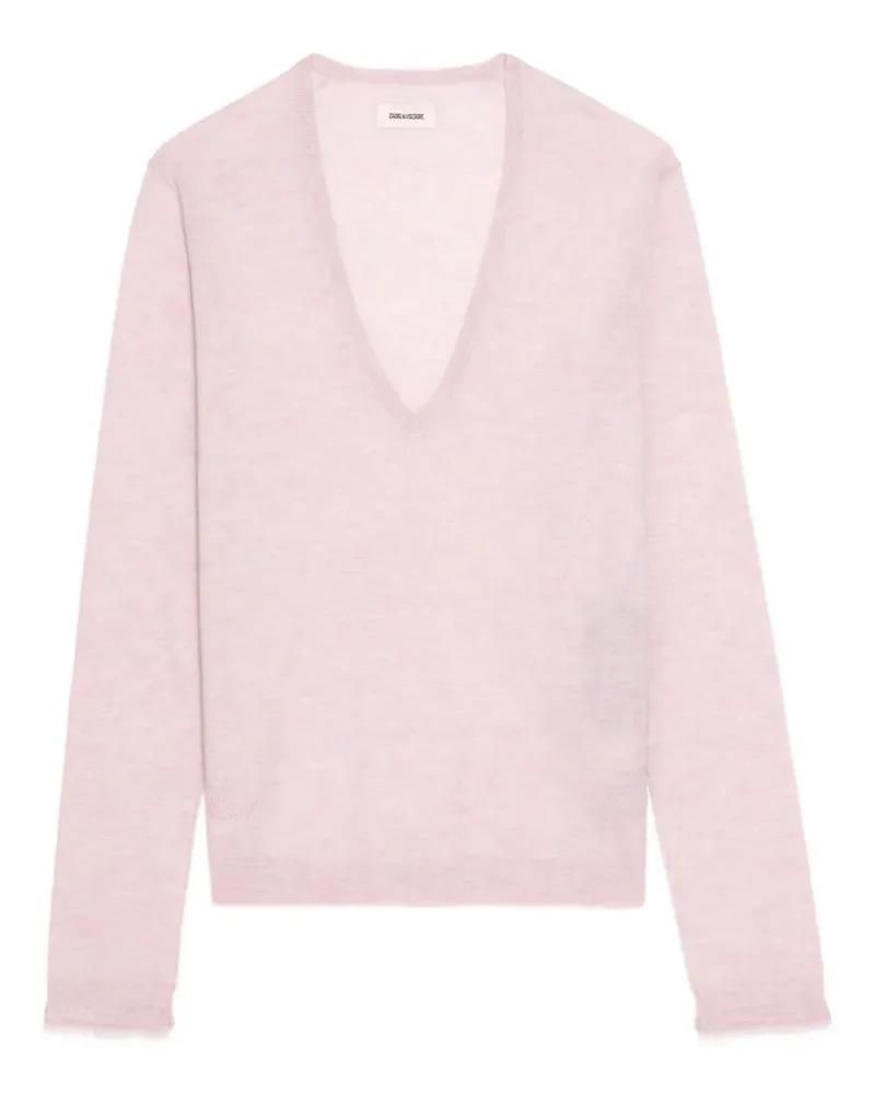 Zadig & Voltaire Strickpullover mit V-Ausschnitt - Rosa Rosa