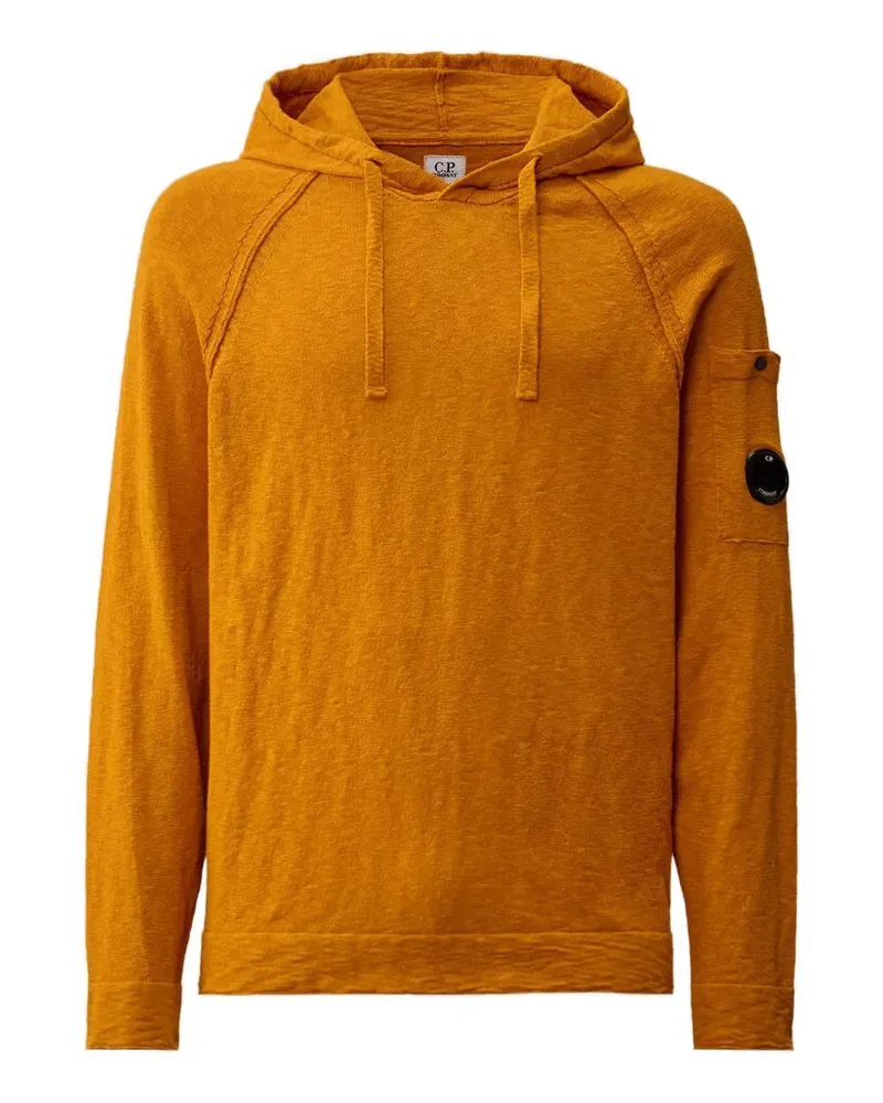 C.P. Company Lens Hoodie aus Baumwolle und Nylon - Orange Orange