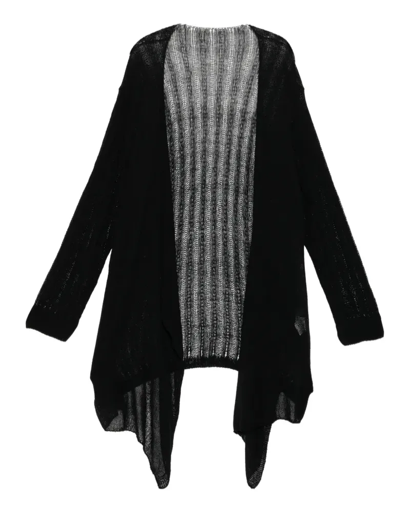 Yohji Yamamoto Drapierter Cardigan - Schwarz Schwarz