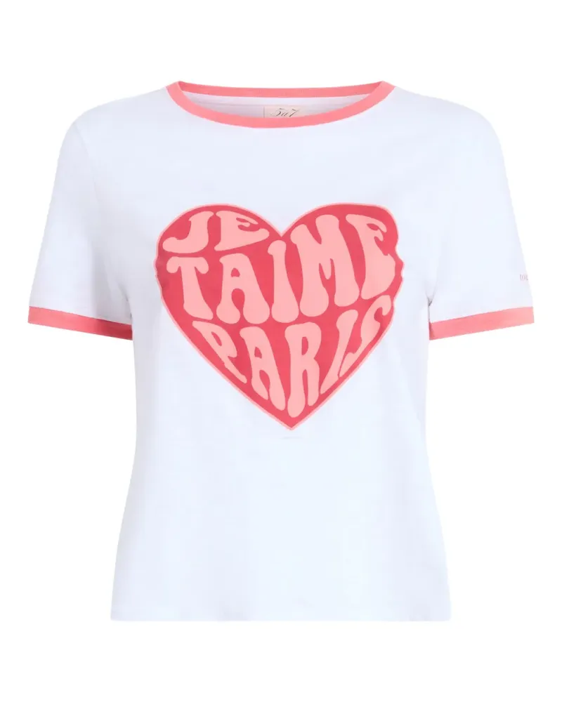 Cinq à Sept Heart Ringer T-Shirt - Weiß Weiß