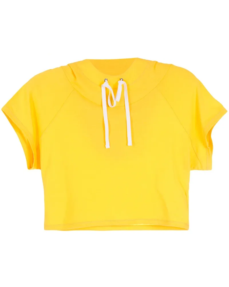 Gloria Coelho Cropped-Hoodie - Gelb Gelb