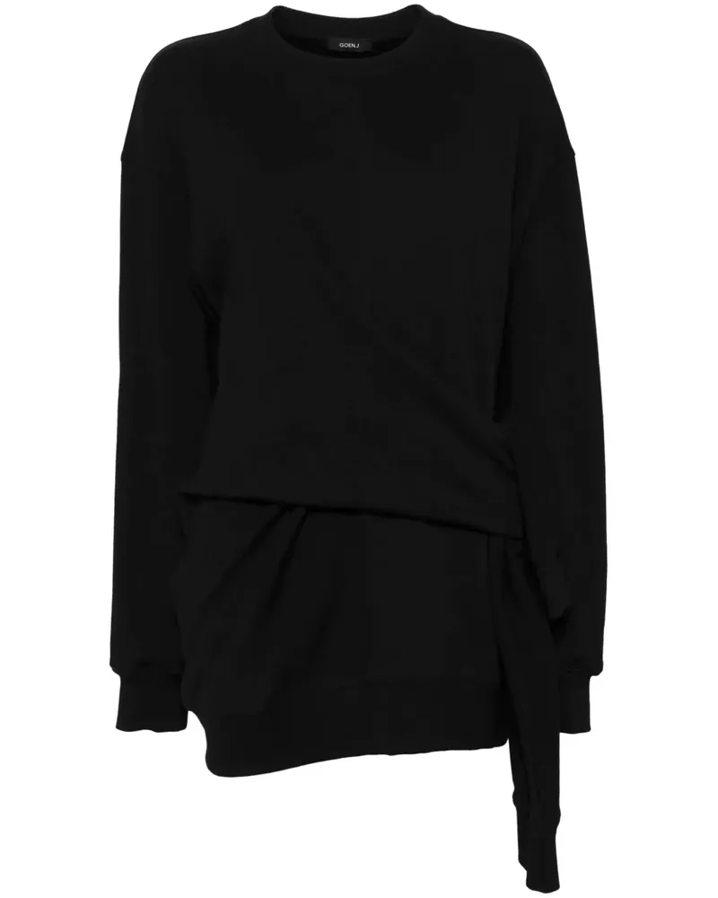 GOEN.J Sweatshirt mit Knotendetail - Schwarz Schwarz