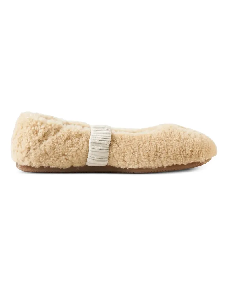 Bogner Vienna Ballerinas aus Shearling - Nude Nude