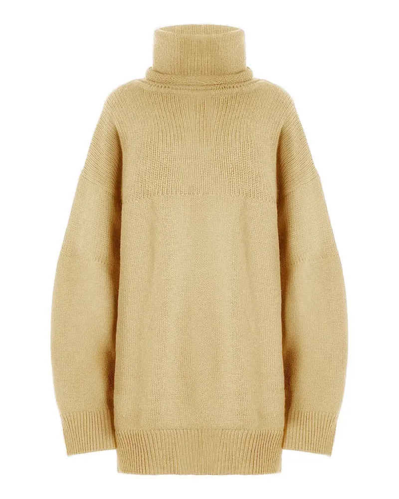 Wolford Luxe gerippter Rollkragenpullover - Gelb Gelb