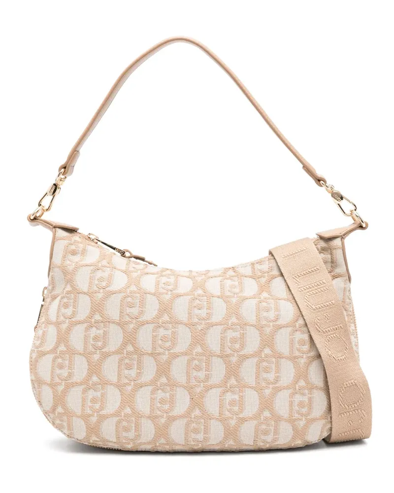 Liu Jo Schultertasche mit Logo-Jacquard - Nude Nude
