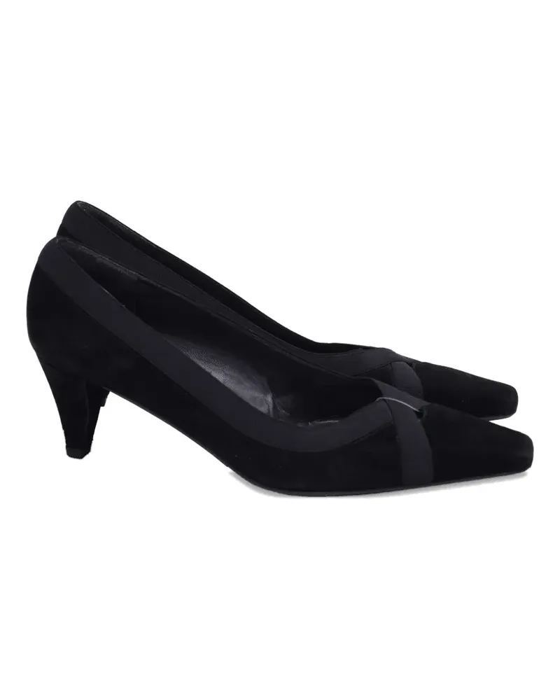 Stuart Weitzman point-toe suede heeled pumps - Schwarz Schwarz
