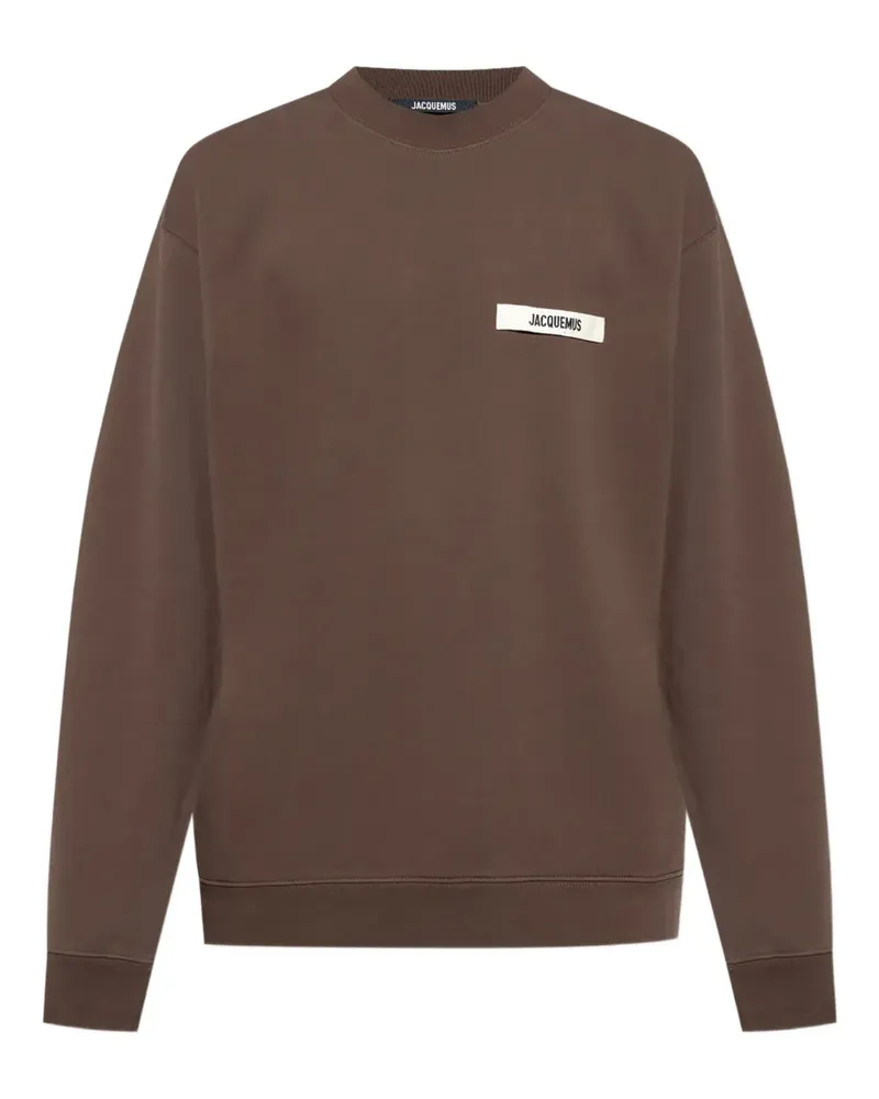 Jacquemus Sweatshirt mit Logo-Patch - Braun Braun