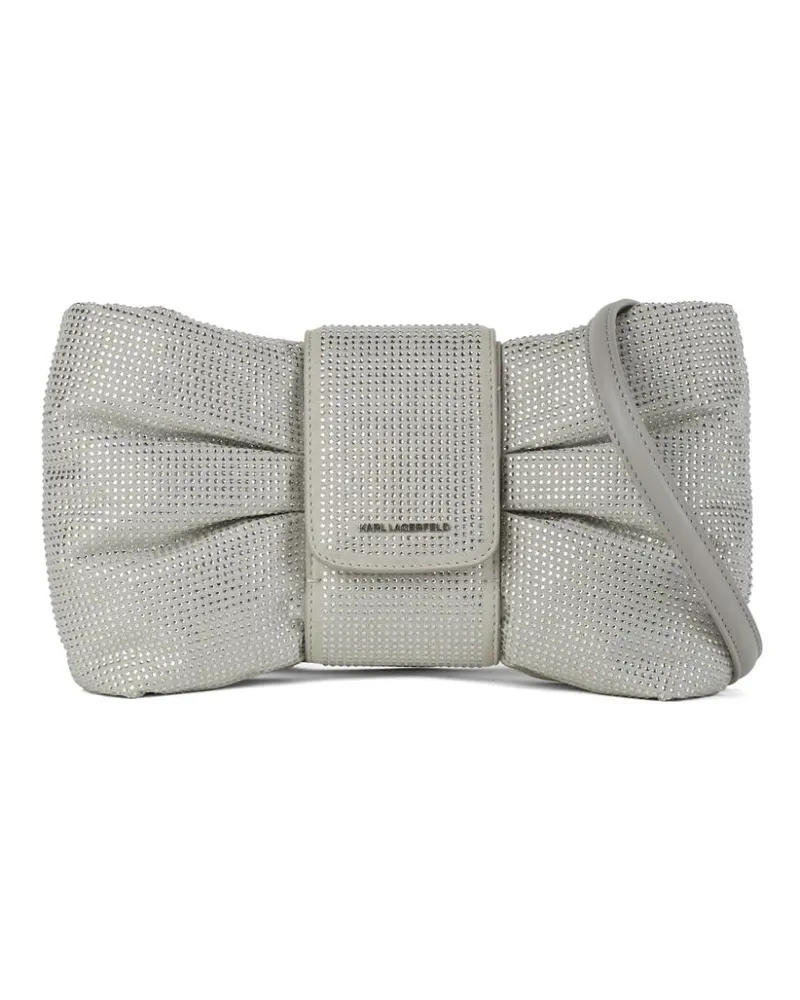 Karl Lagerfeld Kleine KL Studio Bow Umhängetasche - Silber Silber