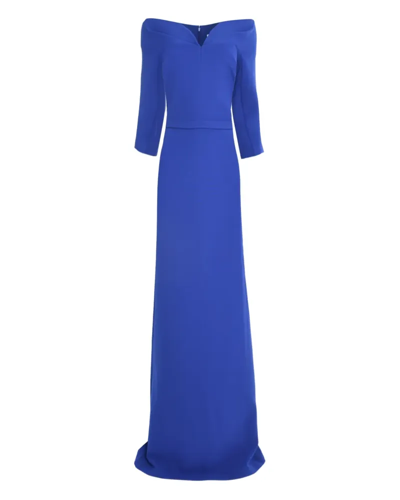 Safiyaa Asymmetrische Robe mit Falten - Blau Blau