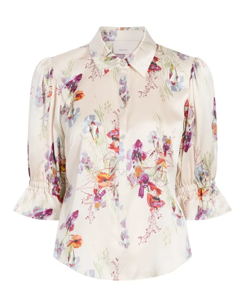 Cinq à Sept Gerüschtes Iris Bouquet Fiona Blumenhemd - Nude Nude