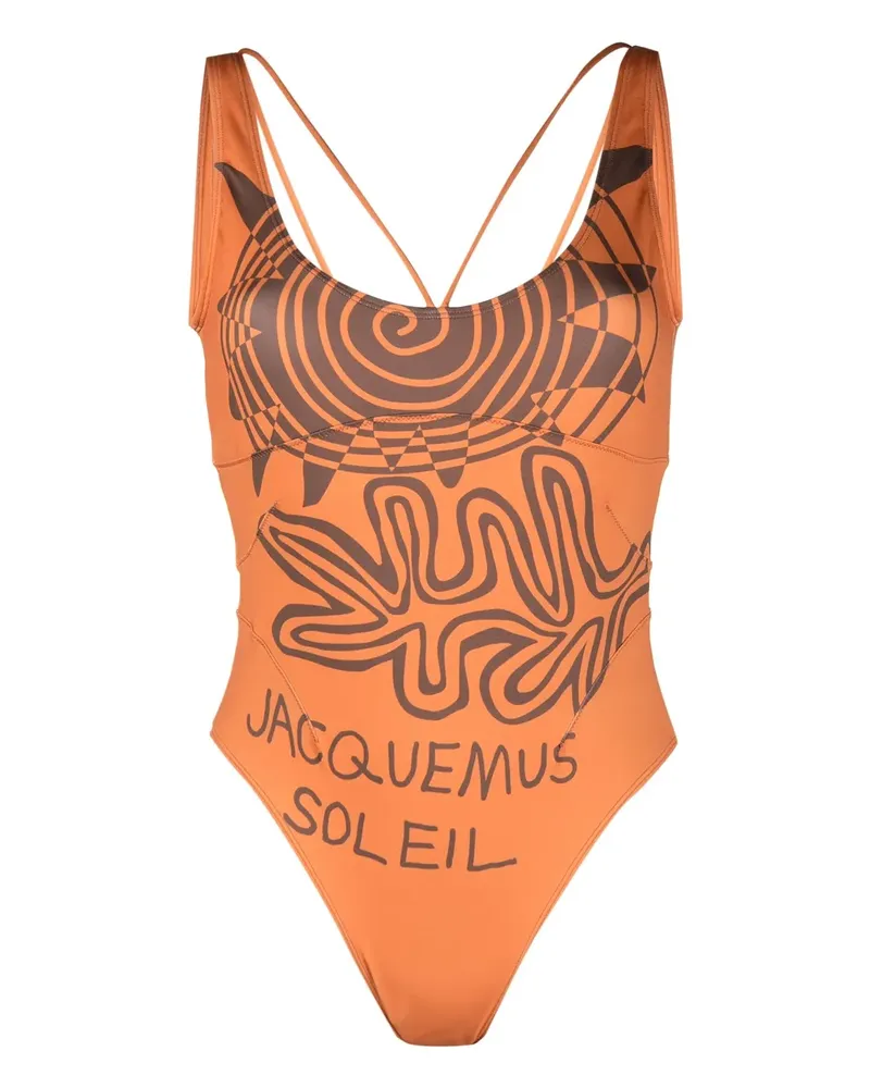 Jacquemus Badeanzug mit Signaturen - Orange Orange