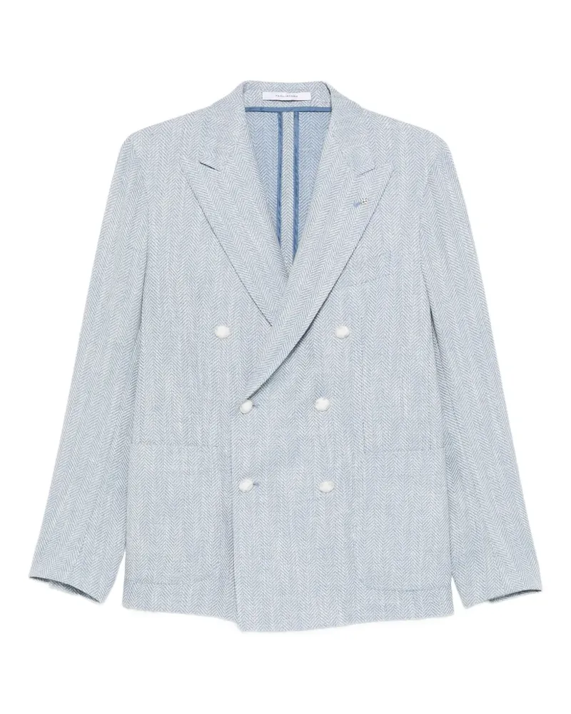 Tagliatore Sakko mit Fischgrätenmuster - Blau Blau