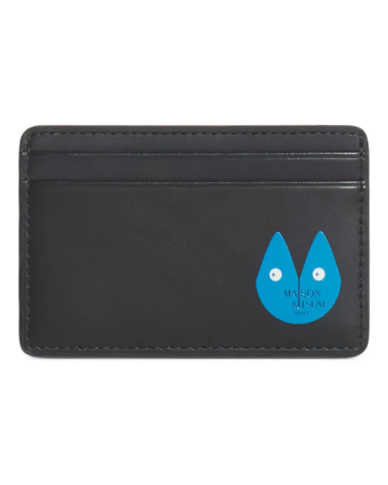 Kitsuné Kartenetui mit Logo-Print - Schwarz Schwarz