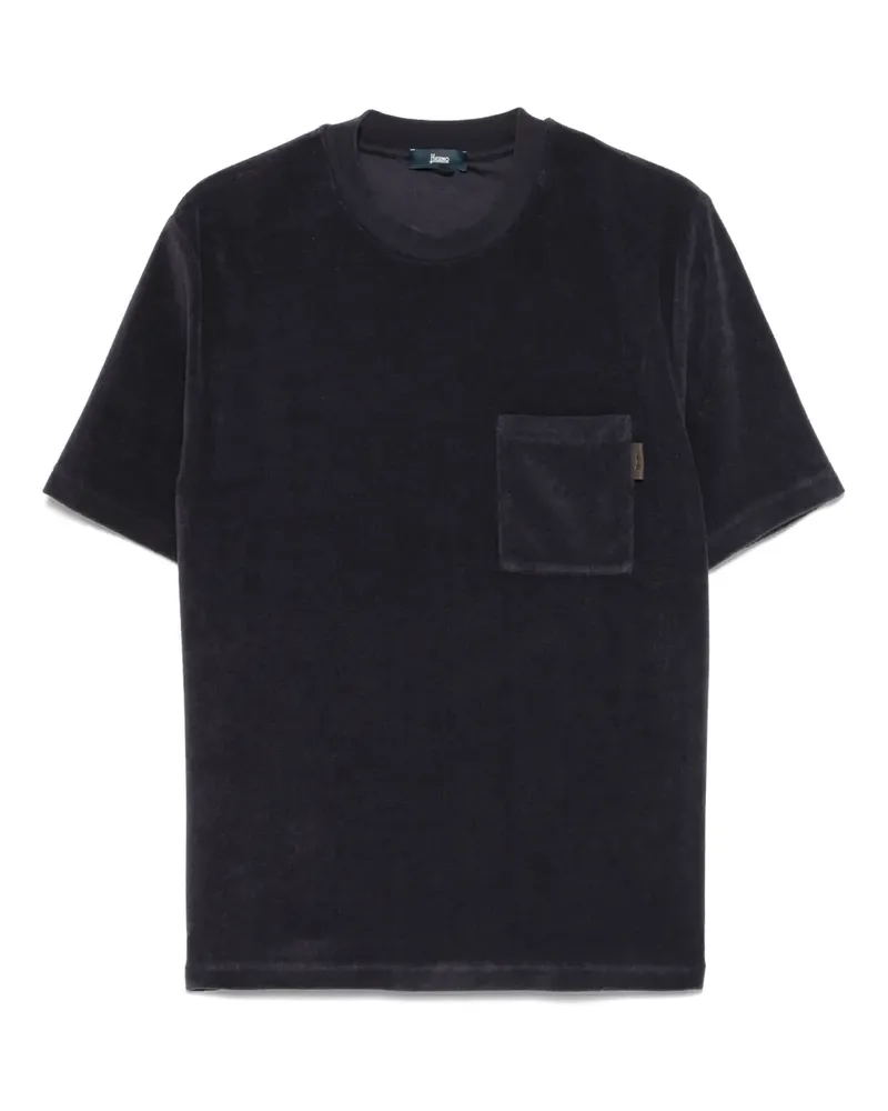 Herno Fein gestricktes T-Shirt - Blau Blau