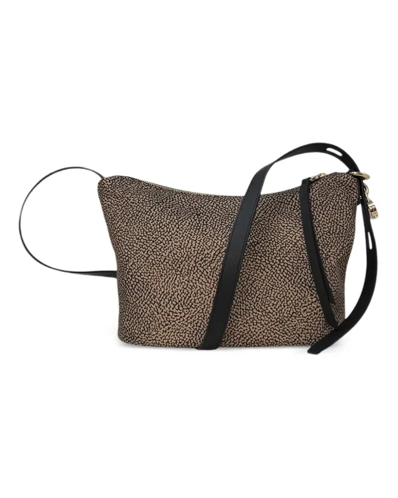 Borbonese Op Occhi Di Pernice Schultertasche - Nude Nude