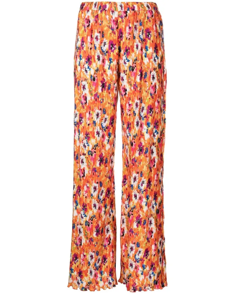 MSGM Hose mit blumigem Print - Orange Orange