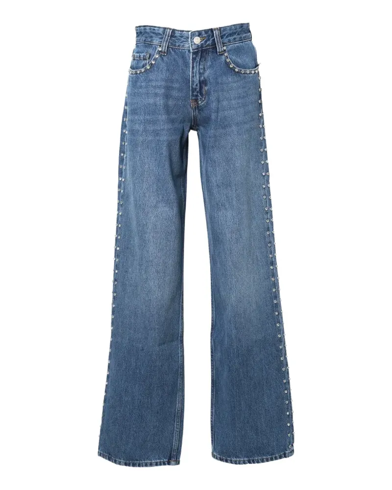 Sandy Liang Updo stud-embellished jeans - Blau Blau