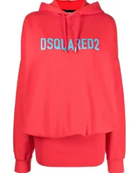 Dsquared2 Hoodie mit Logo-Print Rot