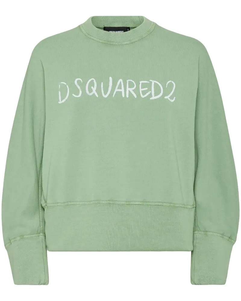Dsquared2 Sweatshirt mit Logo-Print - Grün Grün