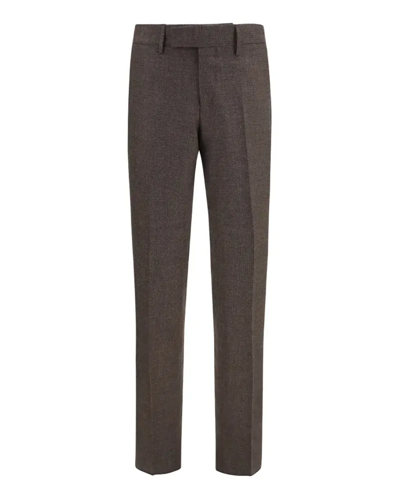 LARDINI straight-leg tailored trousers - Braun Braun