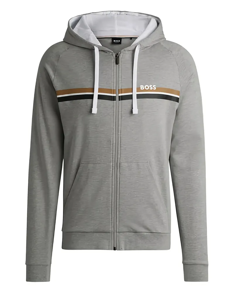 HUGO BOSS Hoodie mit Logo-Print - Grau Grau