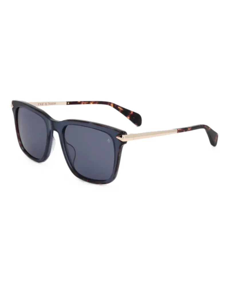 Rag & Bone Sonnenbrille mit eckigem Gestell - Blau Blau